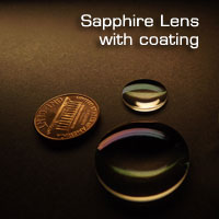 Sapphire coated lens