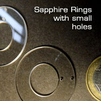 Sapphire rings with small holes